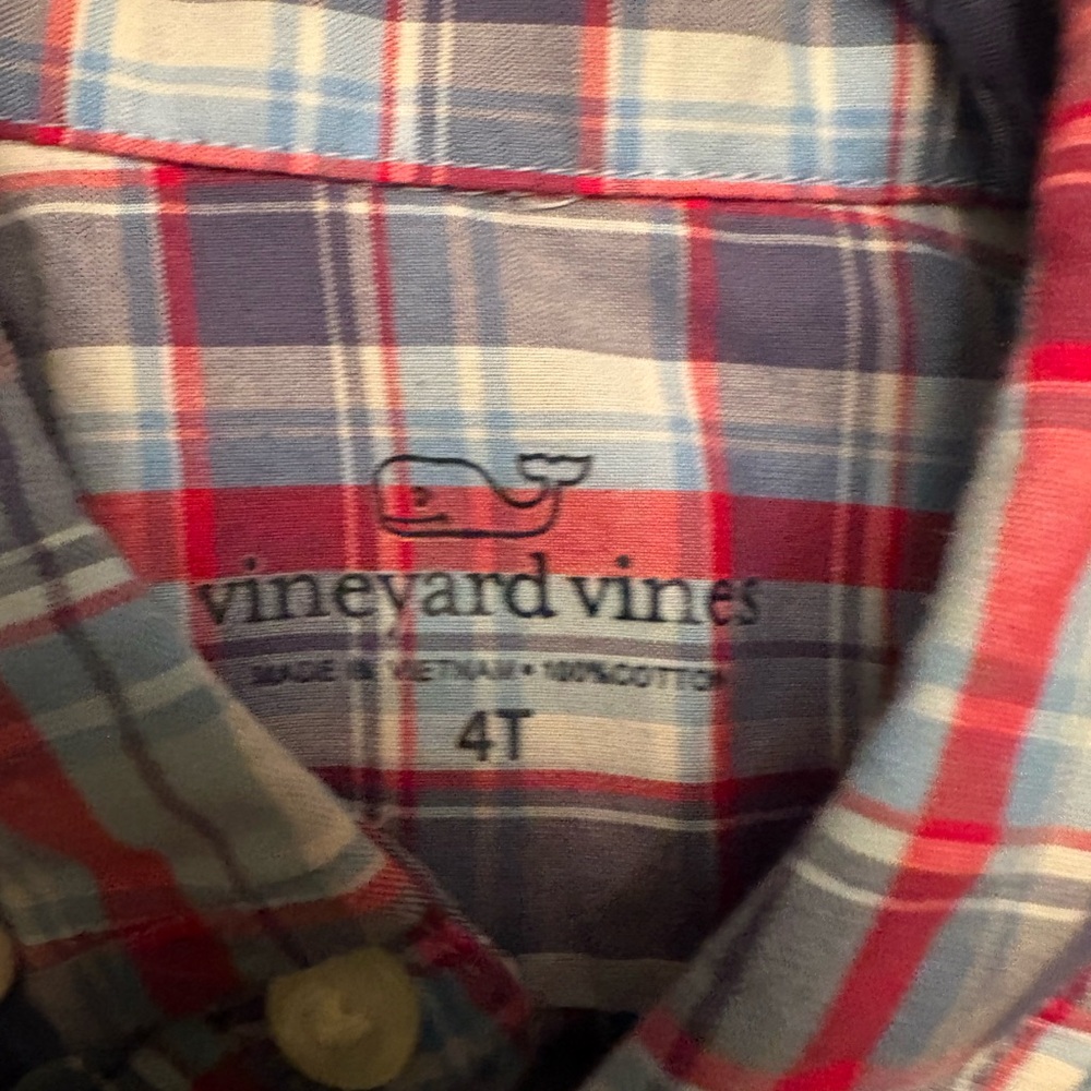 Boys Vineyard Vines Button Down  Shirt 4T - Picture 2 of 2
